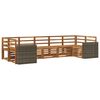 vidaXL Sectional Sofa Set 7 pcs Natural Solid Acacia Wood