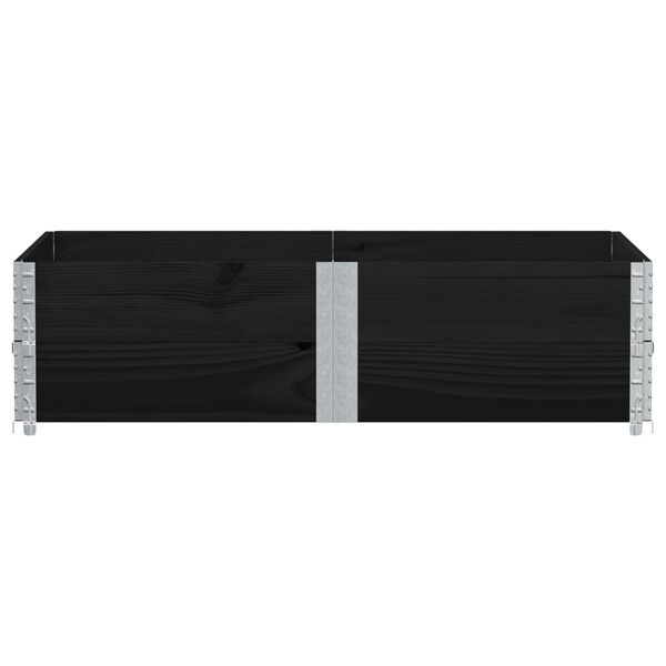 vidaXL Garden Planter Black 150x100 cm Solid Wood Pine