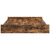 vidaXL Storage Bed Frame Smoked Oak 140 x 200 cm Engineered Wood