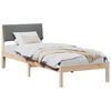vidaXL Bed frame Brown and dark grey 80 x 200 cm Solid pine wood