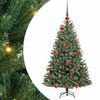 vidaXL Artificial Hinged Christmas Tree Green 120 cm PVC and Metal
