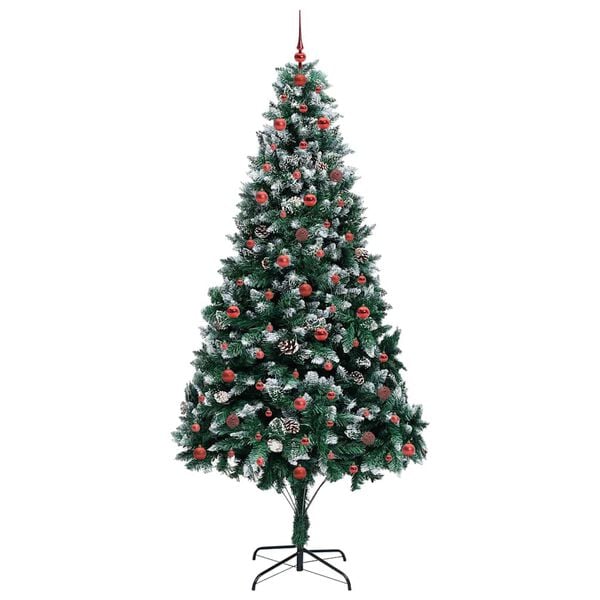 vidaXL Artificial Christmas Tree with 300 LEDs with Stand Green 240 cm