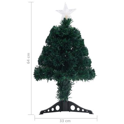 vidaXL Pre-lit Christmas Tree with Stand 64 cm Fibre Optic