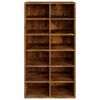 vidaXL Shoe Rack Smoked Oak 54x34x100.5 cm Engineered Wood