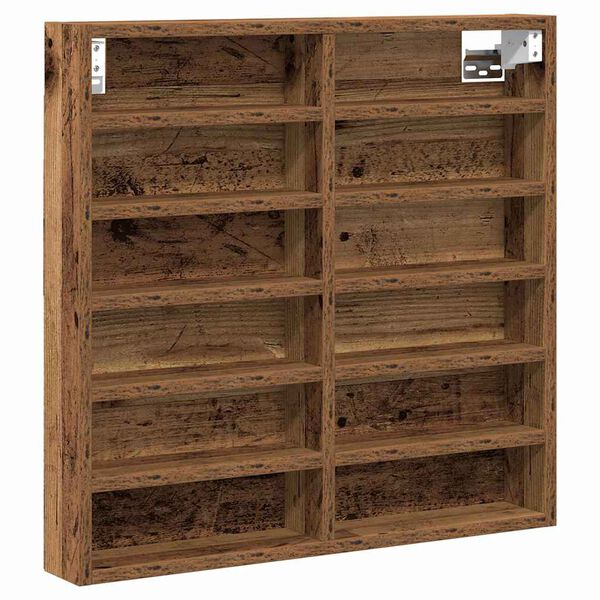 vidaXL Display Cabinet Old Wood 60 x 8.5 x 58 cm Engineered Wood