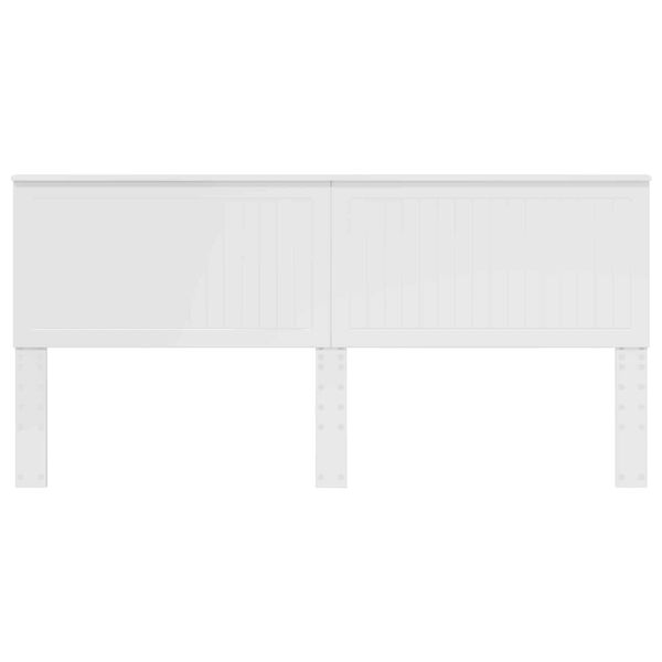 vidaXL Headboard with Headboard Gloss White 200 cm Engineered wood