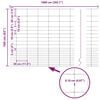 vidaXL Wild Fence Hot Dip Galvanized 1000 x 160 x 0.18 cm Iron