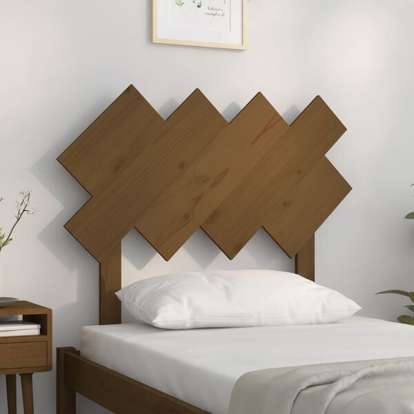 vidaXL Bed Headboard Honey Brown 92x3x81 cm Solid Wood Pine