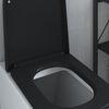 vidaXL Quick Release Toilet suitable for Seat Black 44.5 x 35 x 3.6 cm