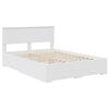 vidaXL Bed Frame with Headboard White 150 x 200 cm Engineered Wood