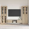 vidaXL TV Cabinet Set with Drawer FLORIN Sonoma Oak Engineered Wood