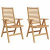 vidaXL Garden Chairs 2 pcs Brown 52 x 64.5 x 108 cm Solid Acacia wood