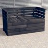 vidaXL Garden 2-Seater Pallet Sofa Dark Grey Solid Pinewood