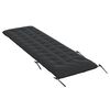 vidaXL Sun Lounger Cushion Black 160x50x10 cm Faux Suede Leather