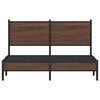 vidaXL Metal Bed Frame without Mattress Brown Oak 140x200 cm