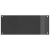 vidaXL Kitchen Backsplash Dark grey 100 x 40 x 0.6 cm Tempered Glass