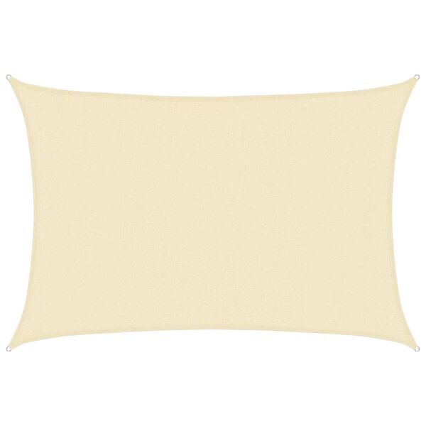 vidaXL Sunshade Sail 160 g/m² Cream 3x5 m HDPE