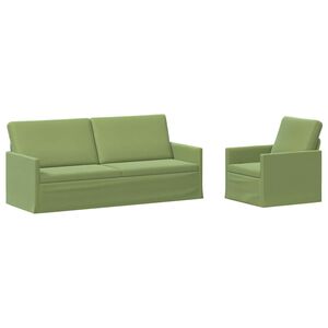 vidaXL Sofa Set 2 pcs Light Green Velvet