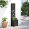 vidaXL Garden Privacy Screen Black 32 x 140 cm Cold-rolled steel