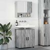 vidaXL Bathroom Furniture Set Wall-mounted with Door 2 pcs Grey Sonoma