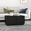 vidaXL Coffee Table Black 80x50x40 cm Solid Wood Pine