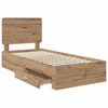 vidaXL Bed Frame with Drawer Artisan Oak 100 x 200 cm Engineered Wood