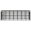 vidaXL Outdoor Dog Kennel with Roof Steel 12.9 m&sup2;