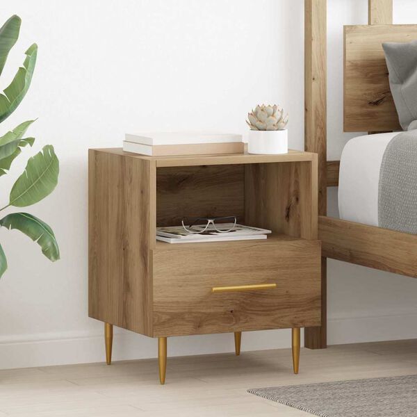 vidaXL Bedside Table Brown 40 x 35 x 47.5 cm Engineered Wood