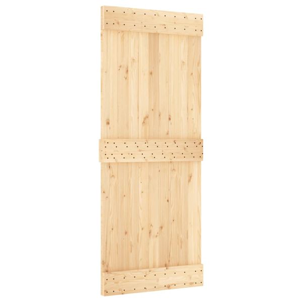vidaXL Sliding Door with Hardware Set 85x210 cm Solid Wood Pine