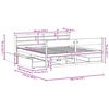 vidaXL Bed Frame without Mattress 180x200 cm Super King Solid Wood Pine