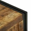vidaXL Storage Box Brown and Black 50 x 50 x 50 cm Rough Mango Wood