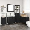 vidaXL 2 Piece Bathroom Furniture Set Black Oak Engineered Wood