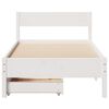 vidaXL Bed Frame without Mattress White 100x200 cm Solid Wood Pine
