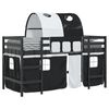 vidaXL Kids' Loft Bed with Tunnel without Mattress White&Black 80x200cm