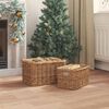 vidaXL Firewood Basket 2 pcs Brown Lacak Rattan