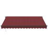 vidaXL Manual Retractable Awning with LEDs Burgundy 400x300 cm