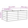 vidaXL Planter Ivory 195 x 100 x 75 cm Galvanised Steel