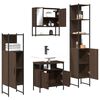 vidaXL 4 Piece Bathroom Furniture Set Brown Oak Engineered Wood