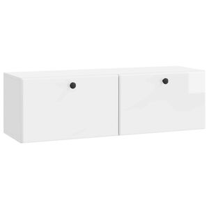 vidaXL Wall-Mounted TV Cabinet High Gloss White 98 x 31 x 30 cm