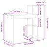 vidaXL Desk with Shelf Grey Sonoma 108 x 55 x 103.5 cm Engineered Wood