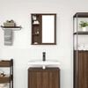 vidaXL Bathroom Wall Cabinet with Mirror Brown Oak 50x21x60 cm