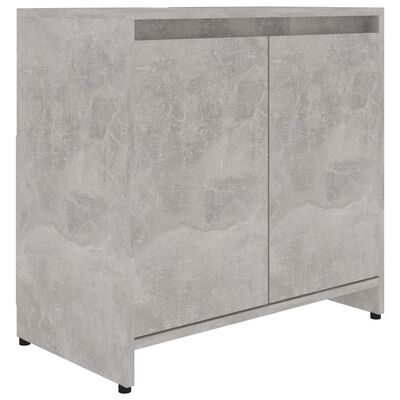 vidaXL Bathroom Cabinet Concrete Grey 60x33x61 cm Chipboard