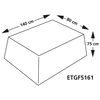 Eurotrail Garden Table Protective Cover 140x80x75 cm Grey
