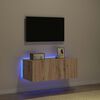 vidaXL TV Wall Cabinet Artisan Oak 80 x 35 x 31 cm Engineered Wood