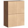 vidaXL Cabinets with 2 Drawers 2 pcs Brown Oak 60x31x40 cm Engineered Wood