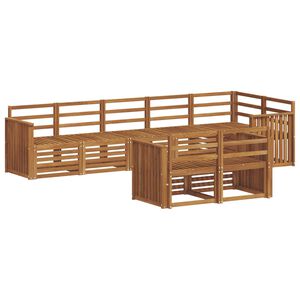 vidaXL Sofa Sets 8 pcs Natural Solid Acacia Wood