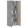 vidaXL Highboard Concrete Grey 69.5x34x180 cm Engineered Wood