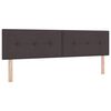vidaXL Headboard Height Adjustable Manual Dark brown 180 cm Fabric