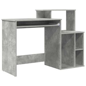 vidaXL Desk Concrete Grey 120.5 x 44 x 88.5 cm Engineered Wood