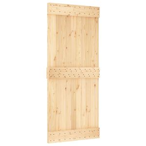 vidaXL Sliding Door NARVIK Natural and Black